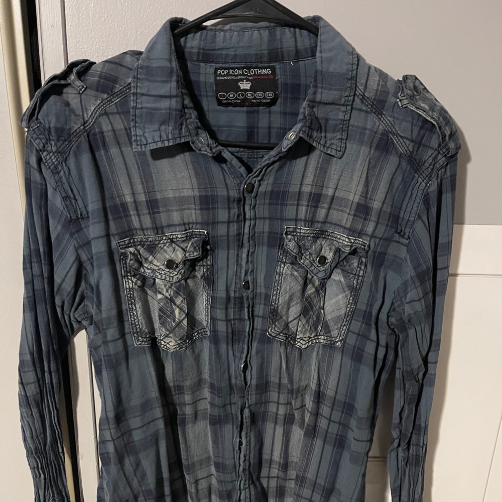 Pop Icon Long Sleeve Button Up